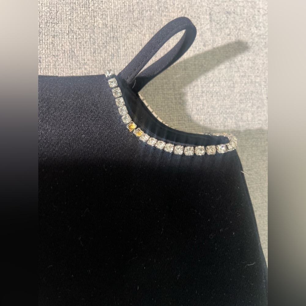 Zara Rhinestone Mini Skirt - Size XS - Black - Picture 8 of 9